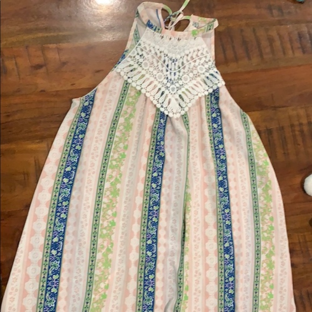 Mistic Prysm Crochet Halter Dress